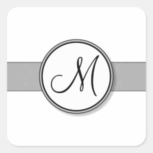 Customizable Split Monogram Seal Template