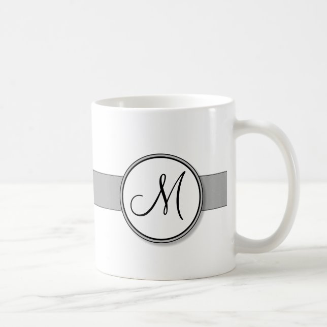 Customizable Split Monogram Seal Template Coffee Mug (Right)