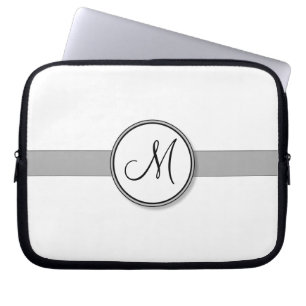 Customizable Split Monogram Seal Template Laptop Sleeve