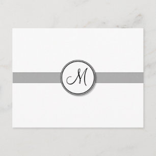 Customizable Split Monogram Seal Template Postcard