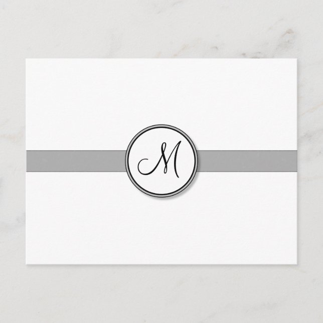 Customizable Split Monogram Seal Template Postcard (Front)