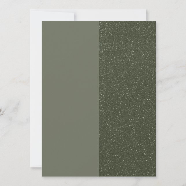 Customizable Split Moss Green Flat Card (Front)