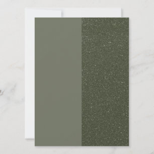 Customizable Split Moss Green Flat Card