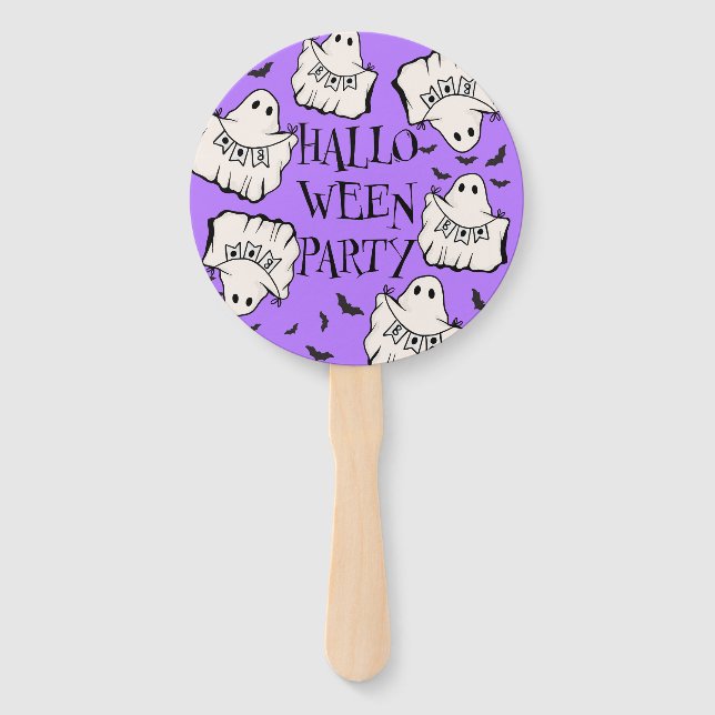 Customizable Spooky & Fun Halloween Hand Fan (Back)
