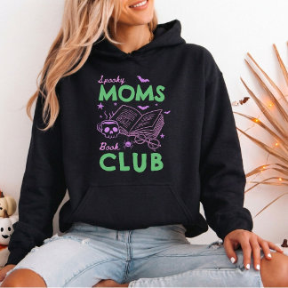 Customizable Spooky Moms Book Club Halloween Hoodie