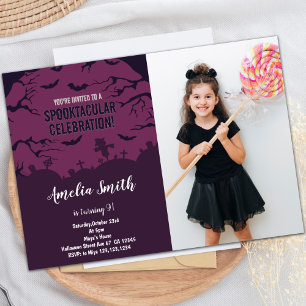 Customizable Spooky Party Invitations for Kids