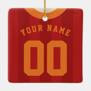 Customizable Sports Jersey Template Ceramic Ornament