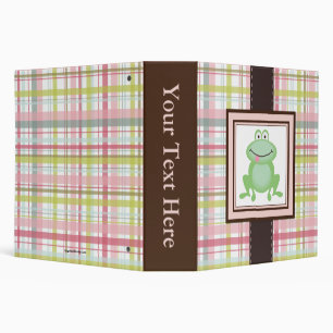 Customizable Spring Plaid Album with Photo Front Binder