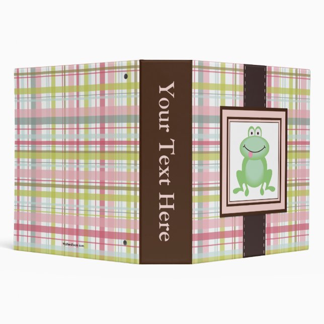 Customizable Spring Plaid Album with Photo Front Binder (Background)
