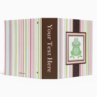 Customizable Spring Stripes Album with Photo Front Binder