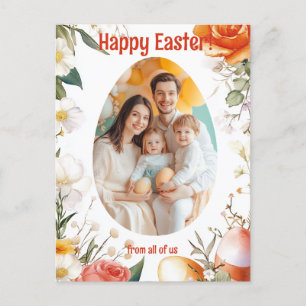 Customizable 🐇Springtime Egg-stravaganza Holiday Postcard