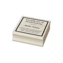 Customizable Square Certificate of Authenticity