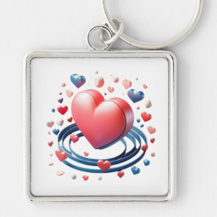 Customizable Square Keychain – Replaceable Art Tem