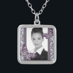 Customizable Square Necklace_Small Silver Plated Necklace<br><div class="desc">Necklace Size_ SMALL •Square - 1.38" x 1.38" (3.5cm x 3.5cm) •18" sterling silver plate chain with 3" extender and lobster claw clasp •Vibrant,  full-colour printing •Comes with a black felt gift bag •100% satisfaction guaranteed</div>