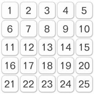 Customizable Square Number Stickers Black 