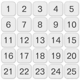 Customizable Square Number Stickers Black