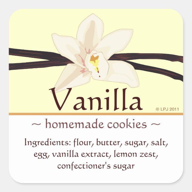 Customizable Square Vanilla Stickers (Front)