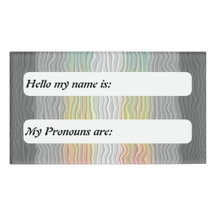 Customizable Squiggly Boho Demifluid Pride Flag Name Tag