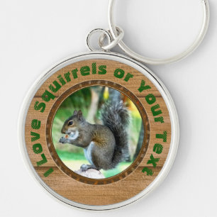 Customizable, Squirrel Lovers Gifts, Squirrel Keychain