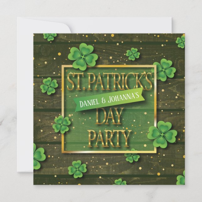 Customizable St. Patrick'd Day Party Invitation (Front)