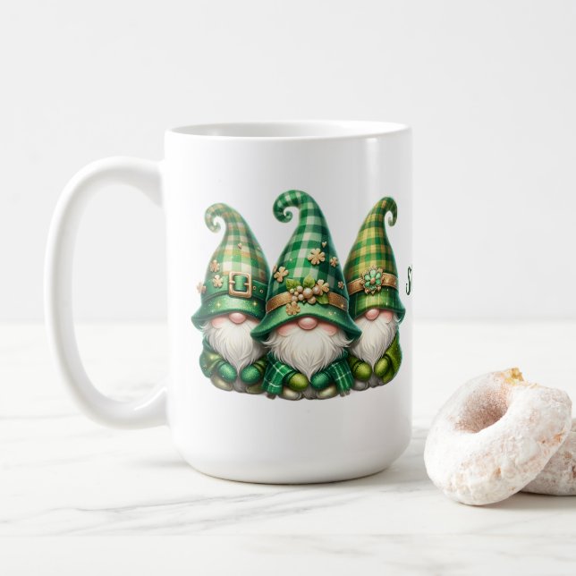 Customizable St. Patrick's Day Coffee Mug (With Donut)