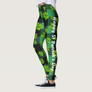 Customizable St. Patrick's Day Shamrock Leggings