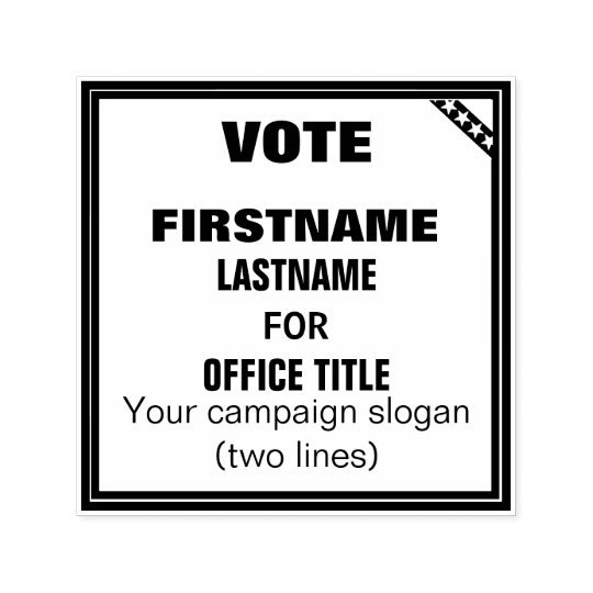 Customizable stamp for campaign