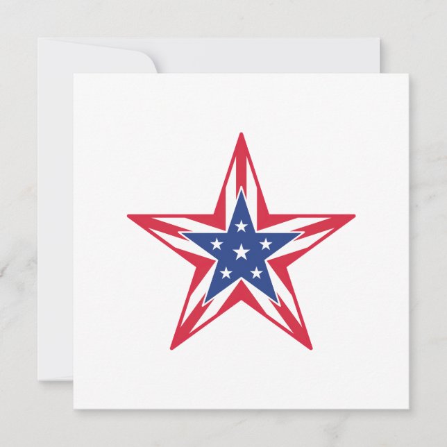 Customizable Star of Freedom Greeting Card (Front)