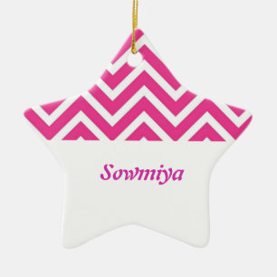 Customizable star shaped ceramic pendant ornament