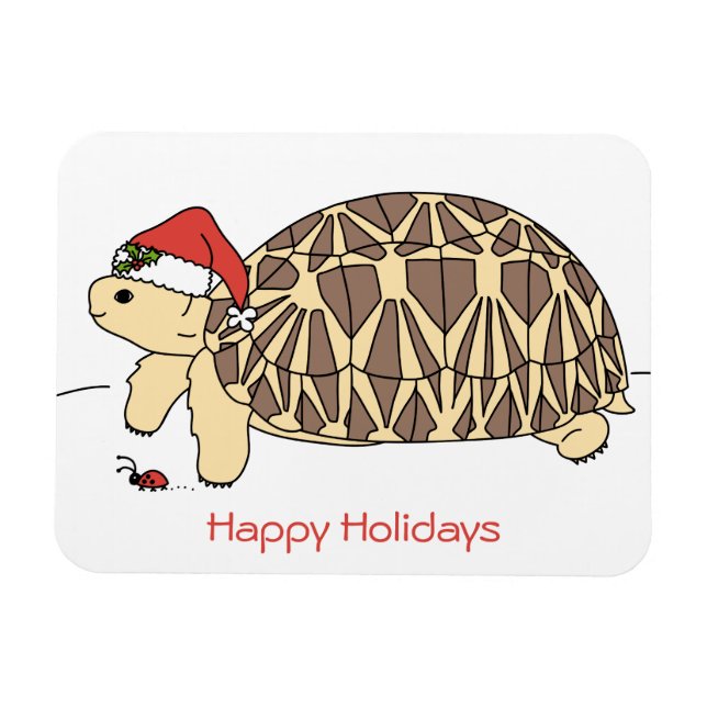 Customizable Star Tortoise Holiday Magnet (Horizontal)