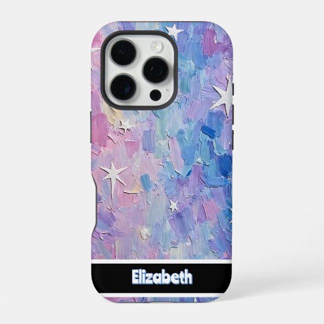 Customizable Starry Swirl  iPhone Case (Back)