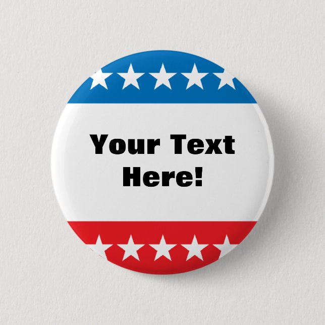 Customizable Stars and Stripes Design 2 Inch Round Button (Front)
