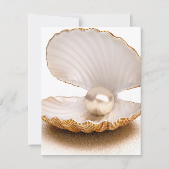 Customizable, stationary, notecards pearls (Front)