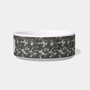 Customizable Stencil Name on Camouflage Pattern Bowl