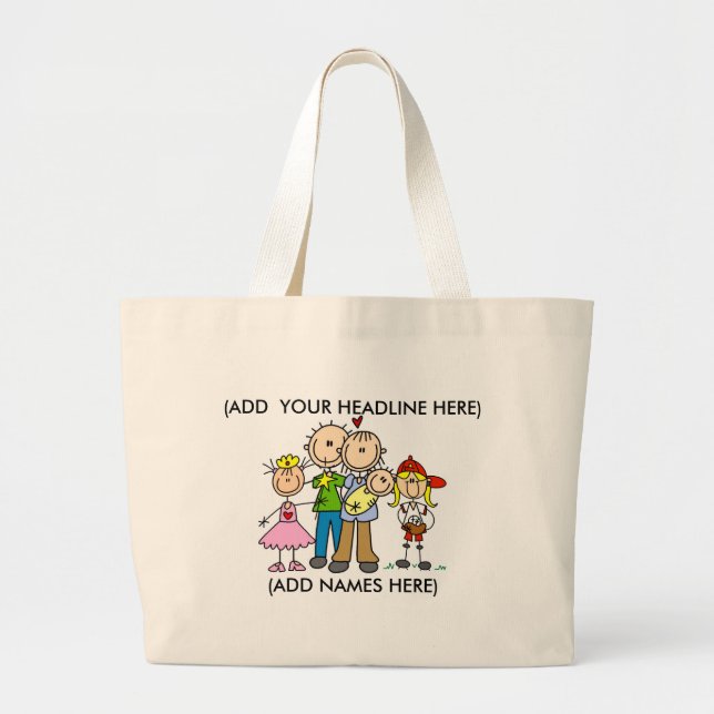 Customizable Stick Family One Bag (Front)