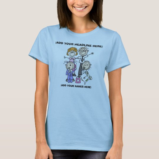 Customizable Stick Figure Family Shirt