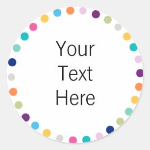 Customizable Sticker Modern Dots