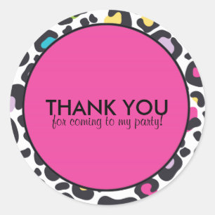 Customizable Sticker   Neon Leopard Print