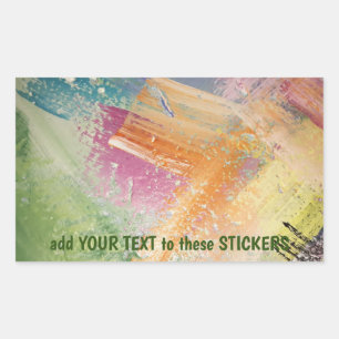 Customizable Stickers w Colourful Texture Art