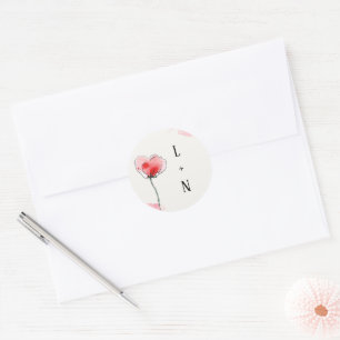 Customizable Stickers with poppies
