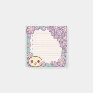 Customizable Sticky Note Template with Botanical 
