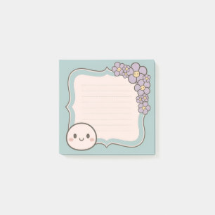 Customizable Sticky Note Template with Floral 