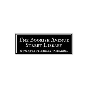 Customizable Street Library Black Book Self-inking Stamp