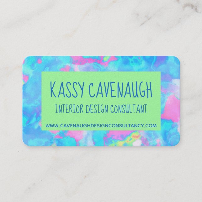 Customizable Stylish Colourful Business Card (Front)