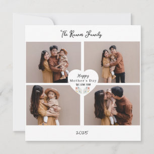 Customizable Stylish Mother’s Day Photo Greeting  Holiday Card