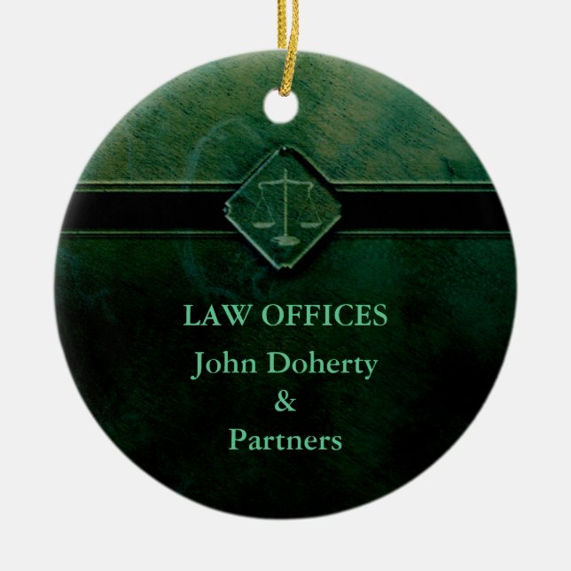 Customizable Stylish Ornament | Scales of Justice (Front)