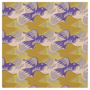 Customizable Stylized Birds Tesselation Fabric