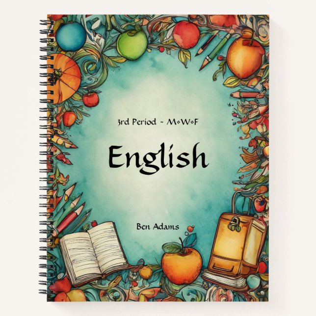 Customizable Subject Notebook (Front)