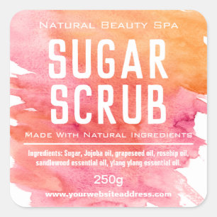 Customizable Sugar Scrub Label