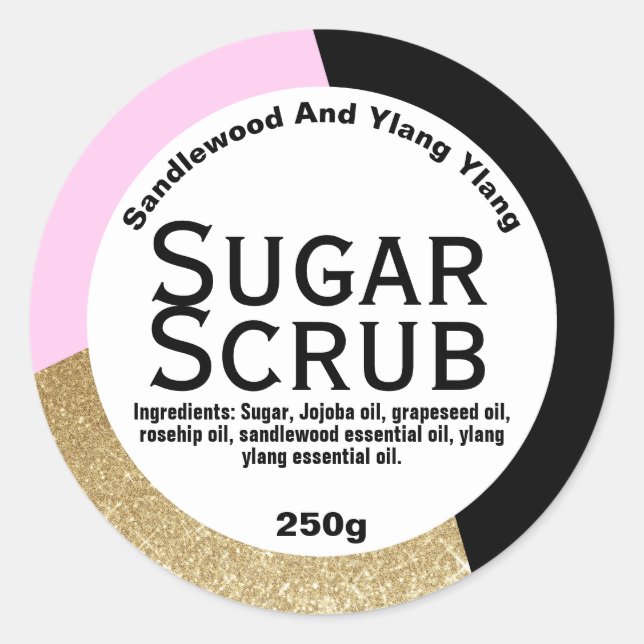 Customizable Sugar Scrub Label (Front)